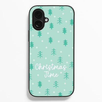 Cute Xmas Trees Pattern iPhone 16 Plus Case