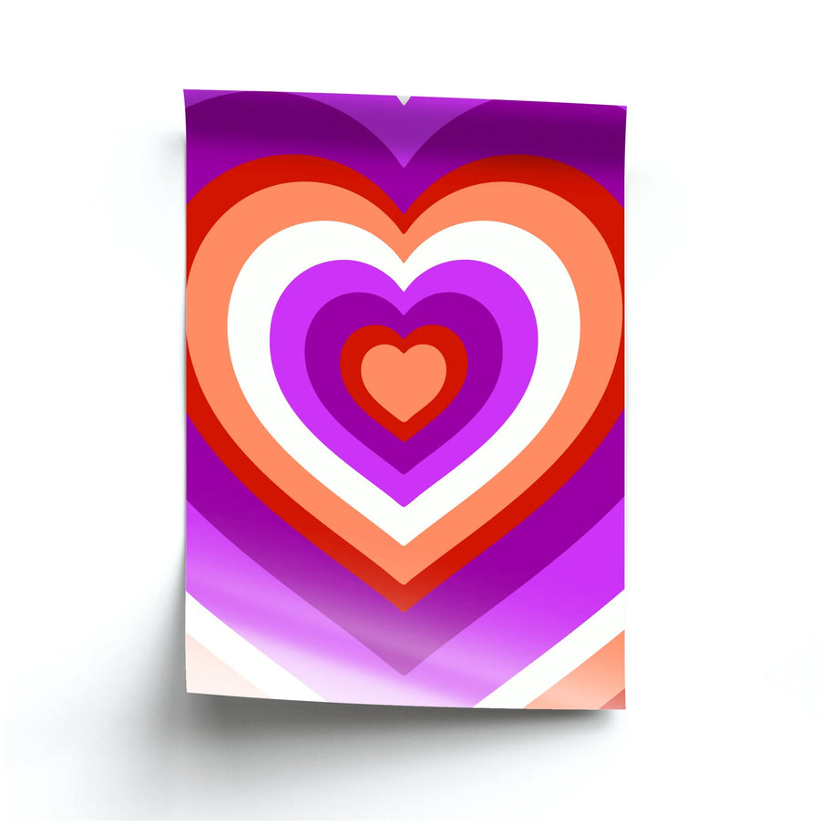 Lesbian Pride Heart Poster