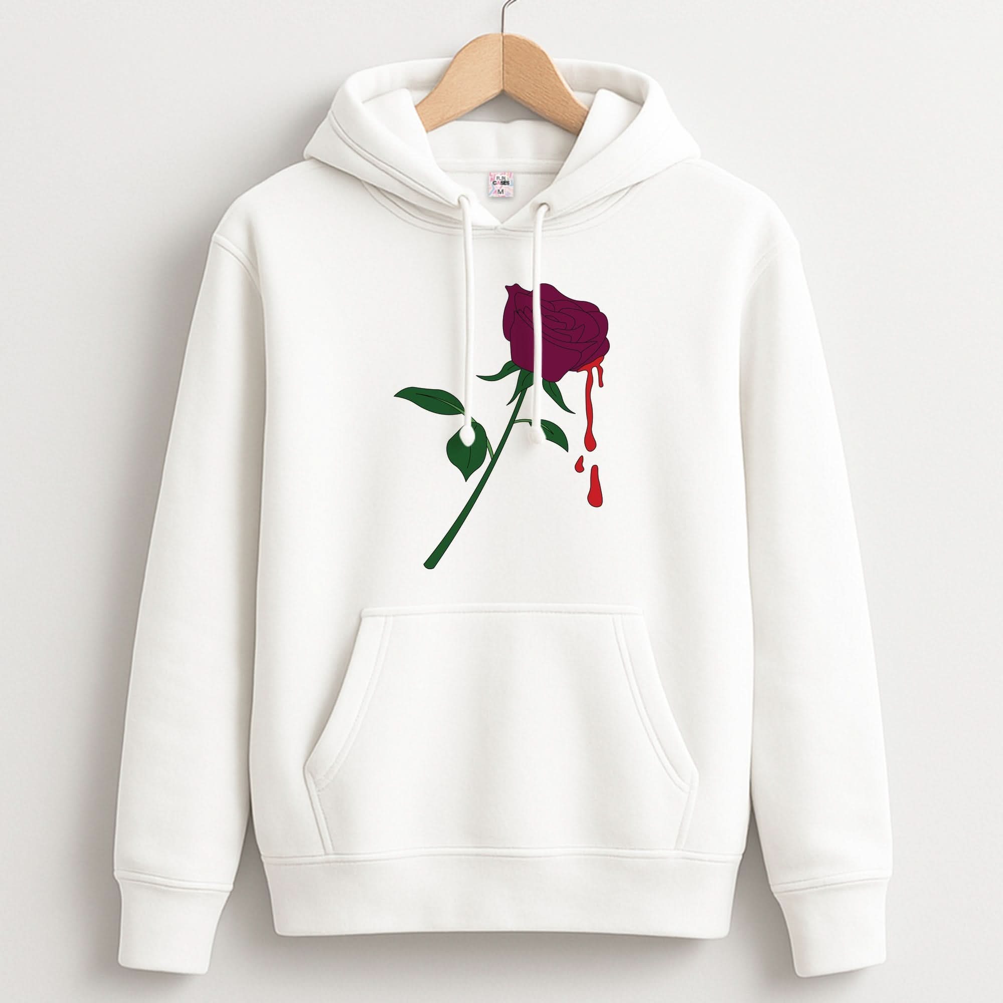Dark Pink Rose Hoodie