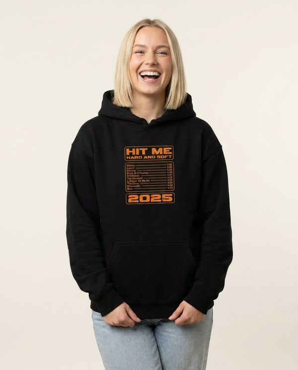 HMHAS Tour 2025 Hoodie — Black Front, worn
