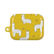 Mustard Alpaca Pattern AirPods Case 6