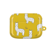 Mustard Alpaca Pattern AirPods Case 5