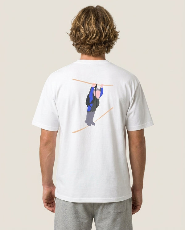 Warwick - British Pop Culture T-Shirt — White Back, worn