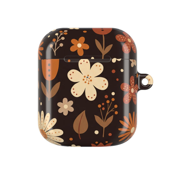 Espresso Folk Blooms AirPods Case - AirPods 1