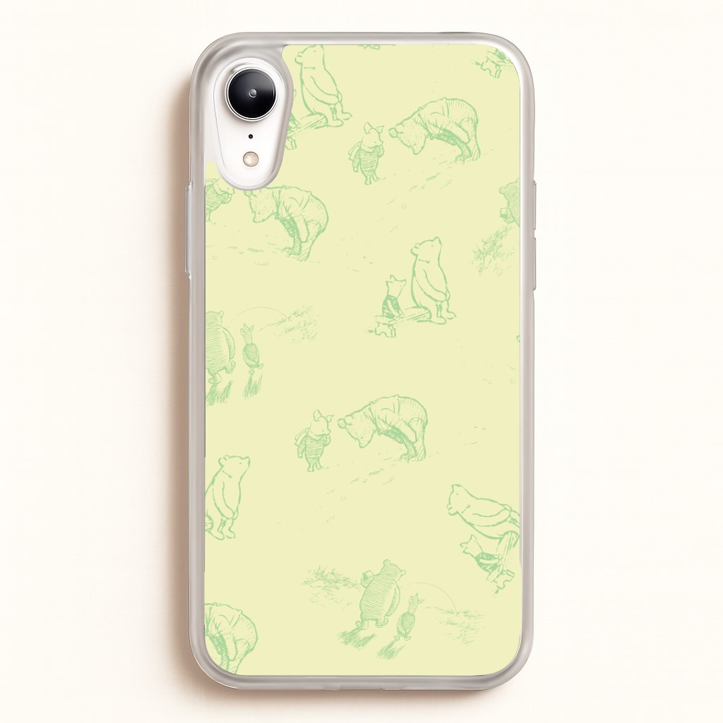 Sketched Winnie Pattern iPhone XR Case