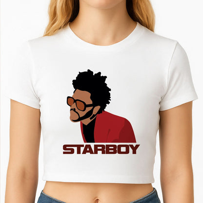 Starboy Singer Title Crop Top