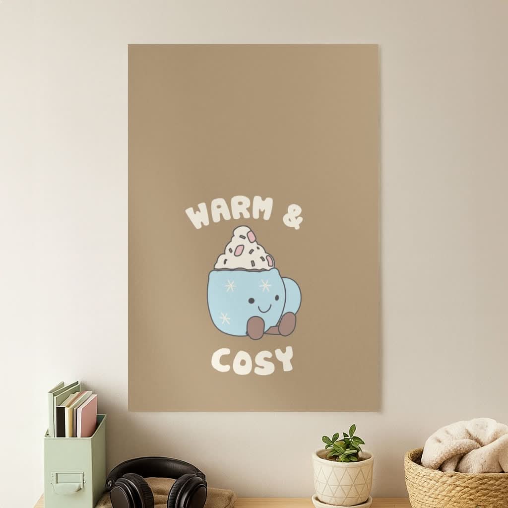 Hot Cocoa Plush Quote Poster
