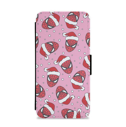 Spider Christmas Pattern Flip / Wallet Phone Case