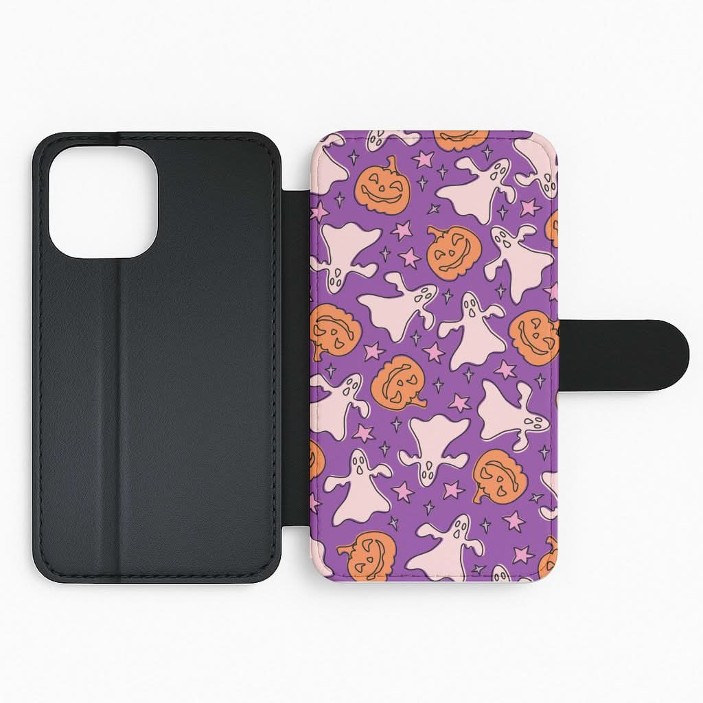 Abstract Halloween Pattern Flip Phone Case