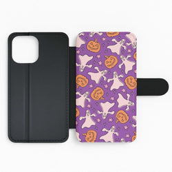 Abstract Halloween Pattern Flip Phone Case
