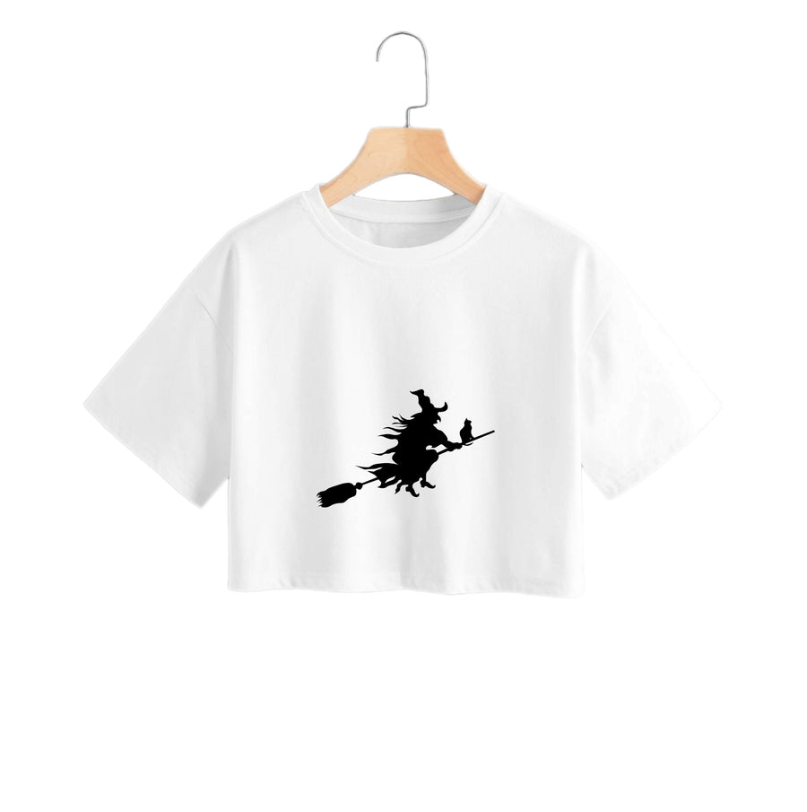 Witch And Cat - Halloween Crop Top