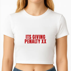 It's Giving Penalty  Crop Top
