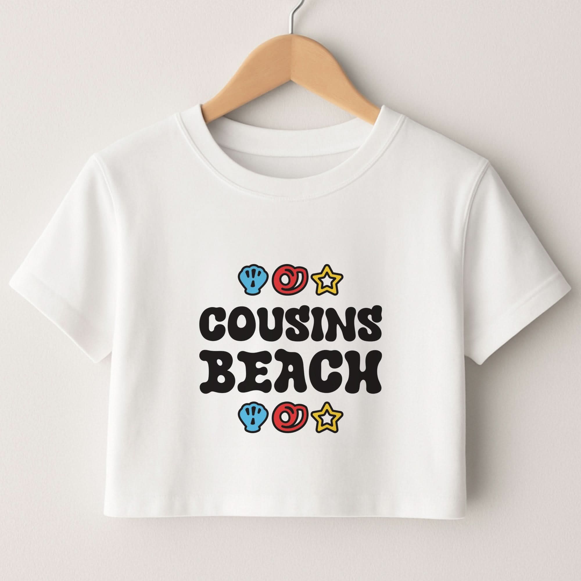 Cartoon Cousins Beach Crop Top