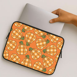 Tartan Pumpkins Pattern MacBook Cover