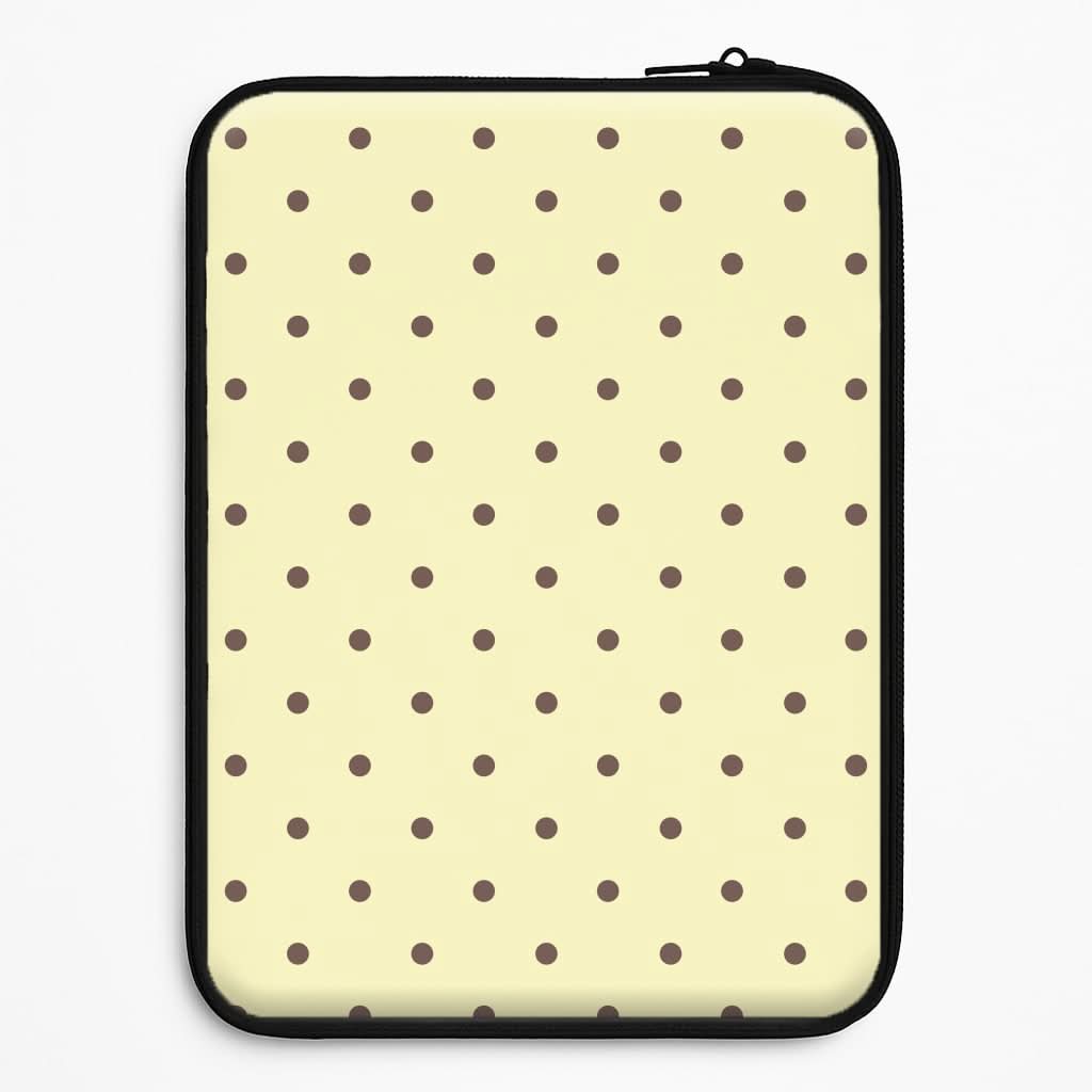 Vanilla & Chocolate Polka Dots Laptop Sleeve