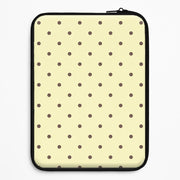 Vanilla & Chocolate Polka Dots Laptop Sleeve 1