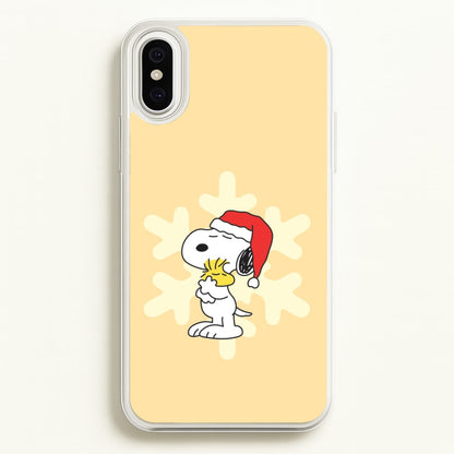 Christmas Cartoon Beagle And Bird  iPhone XS Max Case