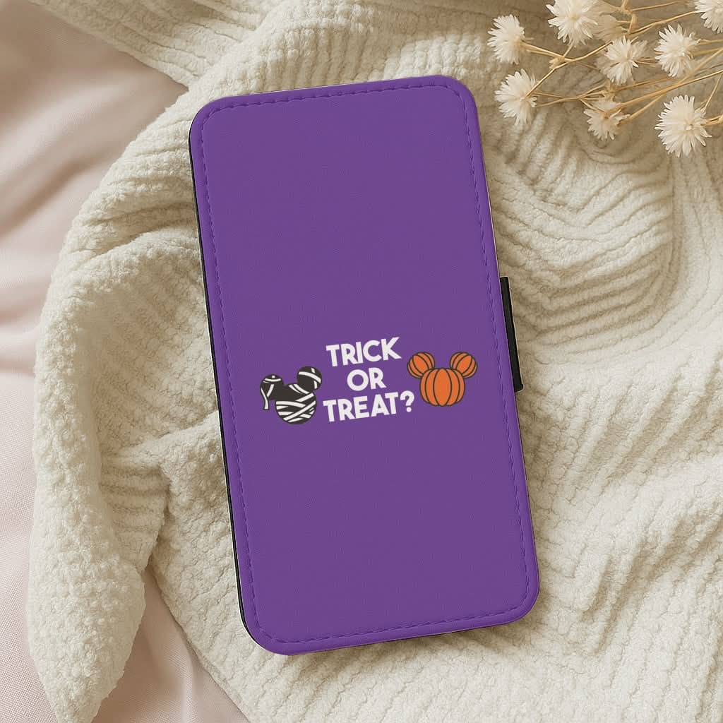 Trick Or Treat Mouse Leather Phone Case