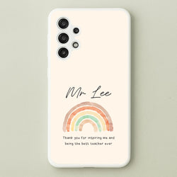 Biege Personalised Teacher Rainbow  Galaxy A13 Case