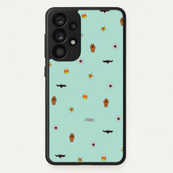 Minature Halloween Cartoons Pattern Galaxy A33 Case