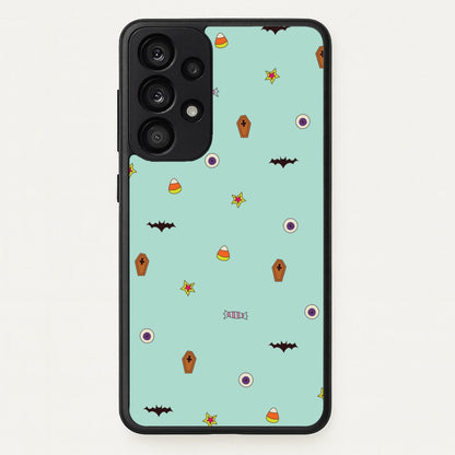 Minature Halloween Cartoons Pattern Galaxy A53 Case