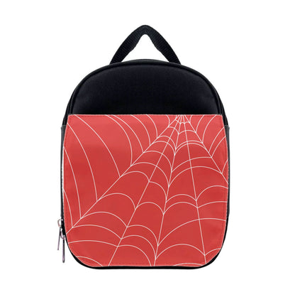 Red Cobwebs Pattern Lunchbox