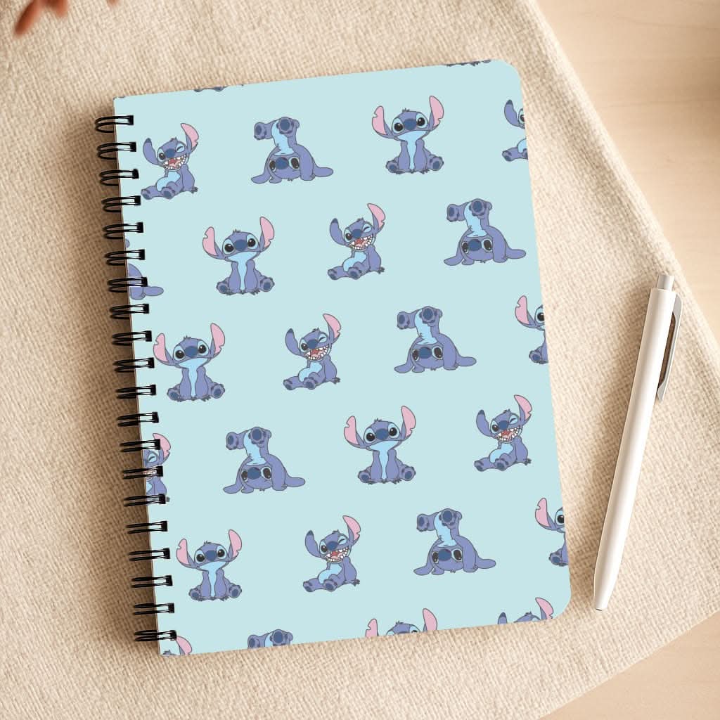 Cute Blue Alien Pose Pattern Notepad