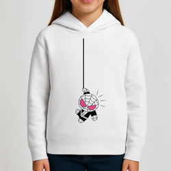 Pink Hanging Spider Hero  Girls Hoodie