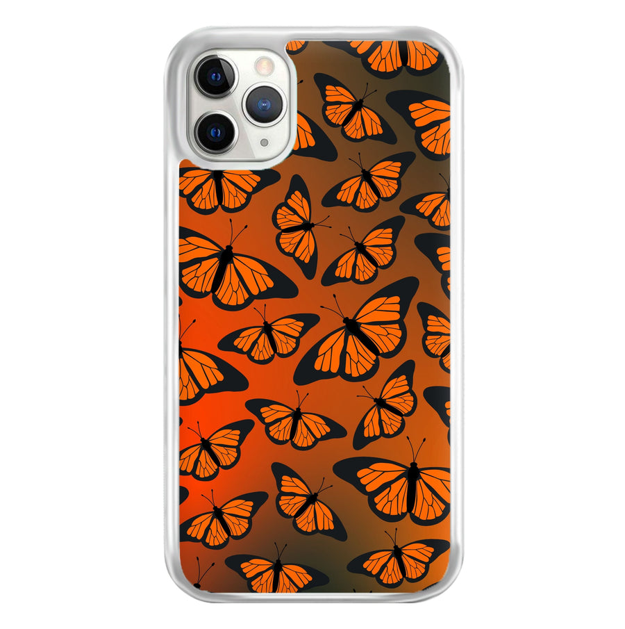Orange Gradient Butterfly - Butterfly Patterns Phone Case