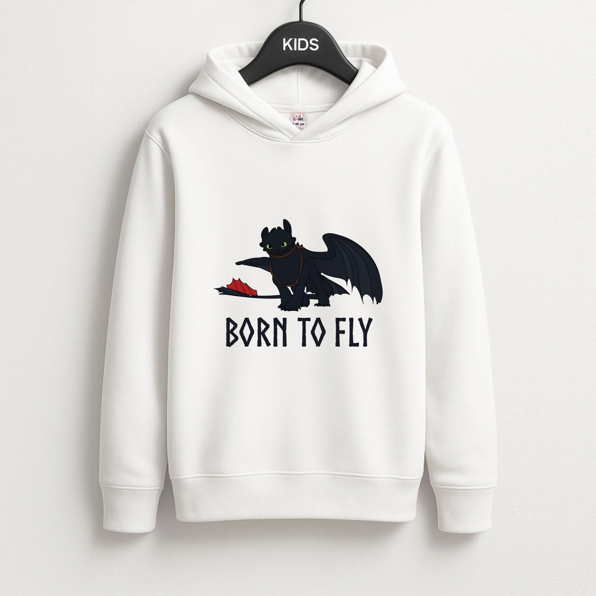 Dragon Born To Fly Kids Hoodie