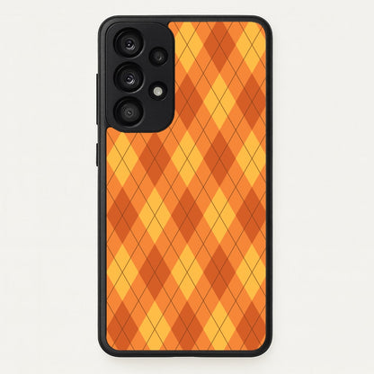 Orange Argyle Pattern Galaxy A53 Case
