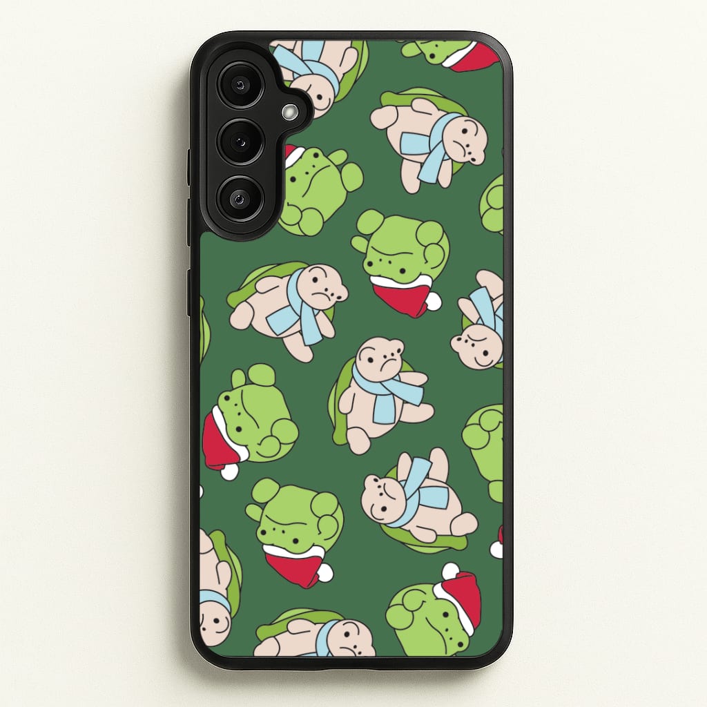 Grumpy Christmas Plushies Pattern Galaxy A36 Case