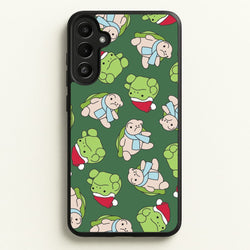 Grumpy Christmas Plushies Pattern Galaxy A36 Case