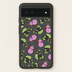 Vampire Frogs And Vegetables Pattern - Halloween Google Pixel 6 Case