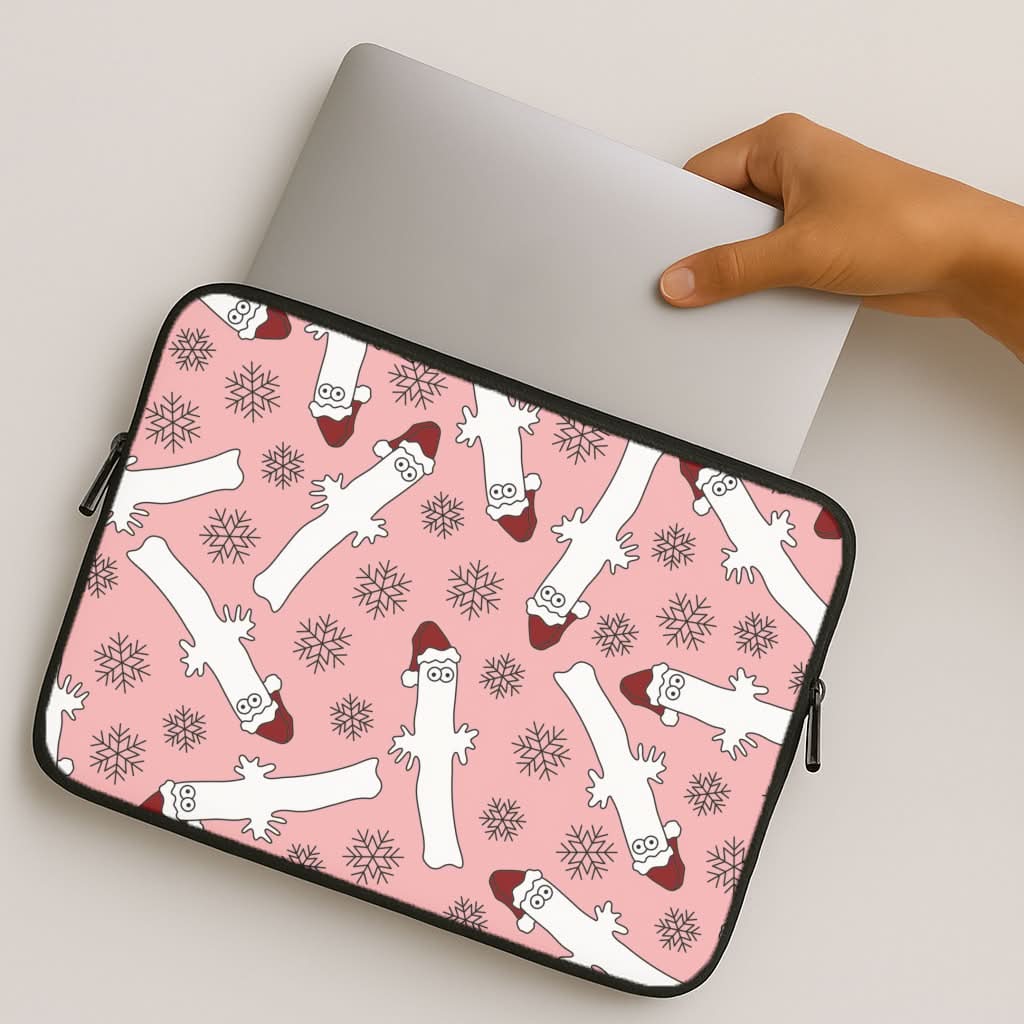 Wiggly Moom Xmas Hat Pattern MacBook Cover