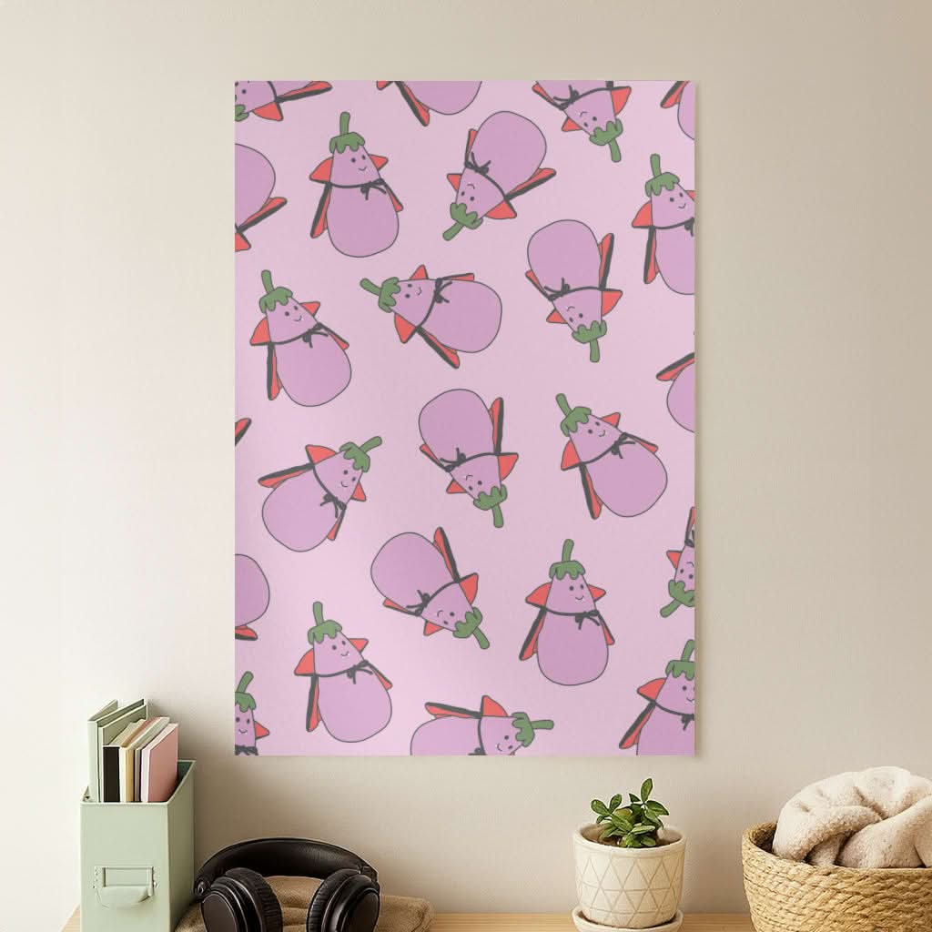 Vampire Vegetable Pattern - Halloween Poster