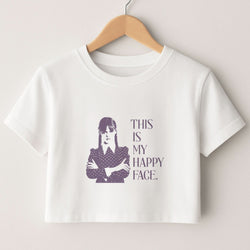 This Is My Happy Face Crop Top