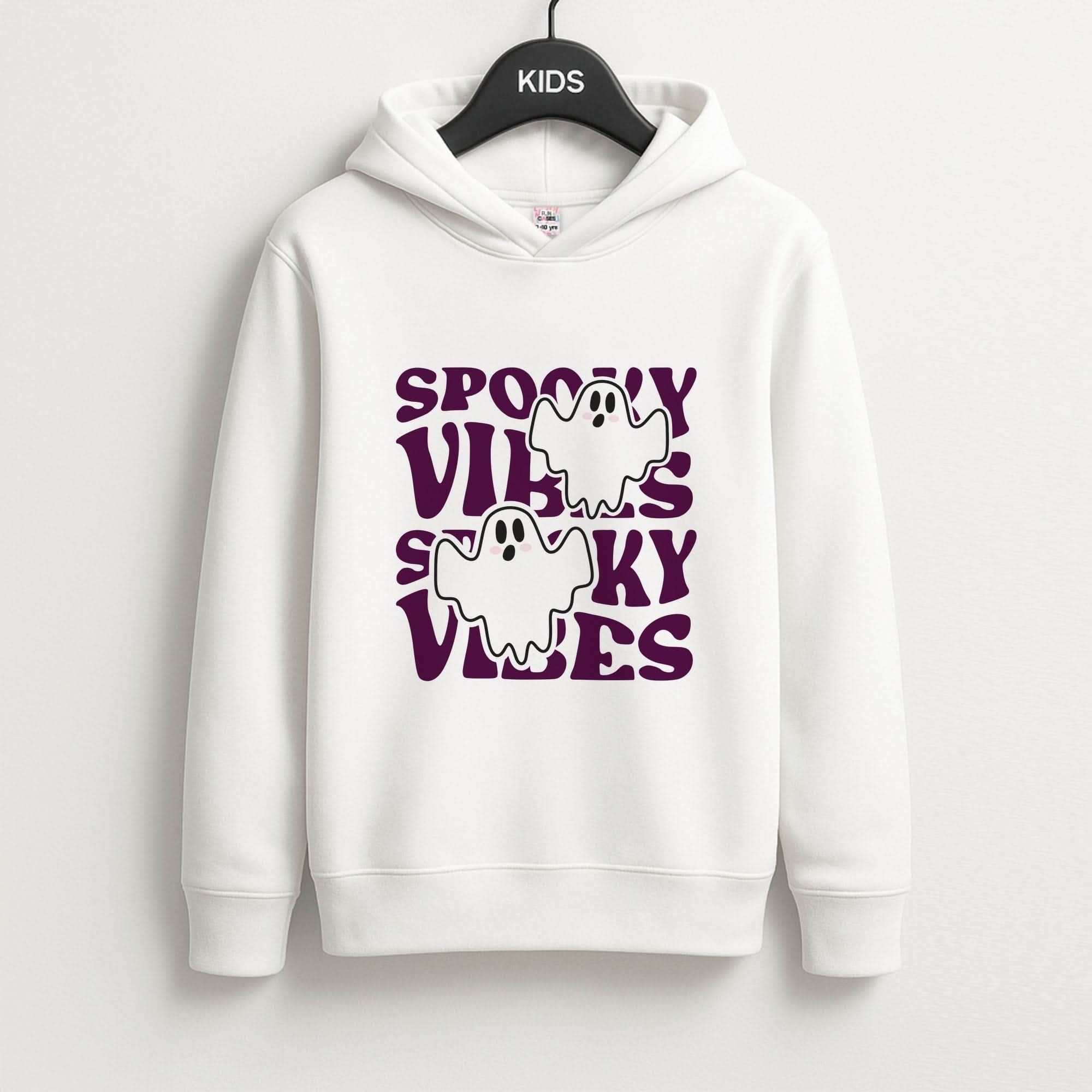 Spooky Vibes Pink Kids Hoodie