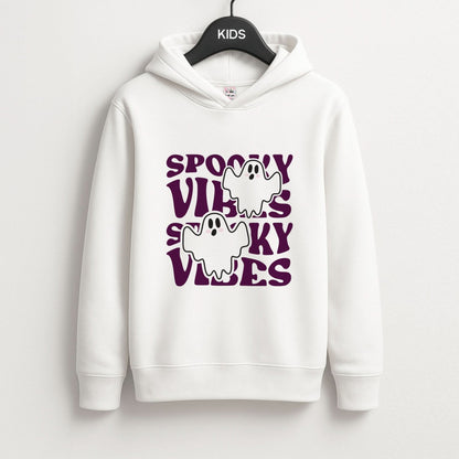 Spooky Vibes Pink Kids Hoodie