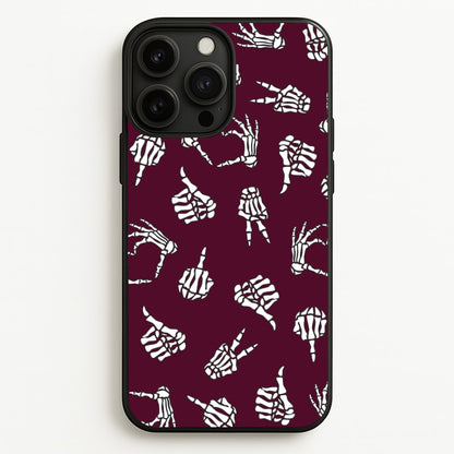 Skeleton Hands Pattern iPhone 13 Pro Max Case