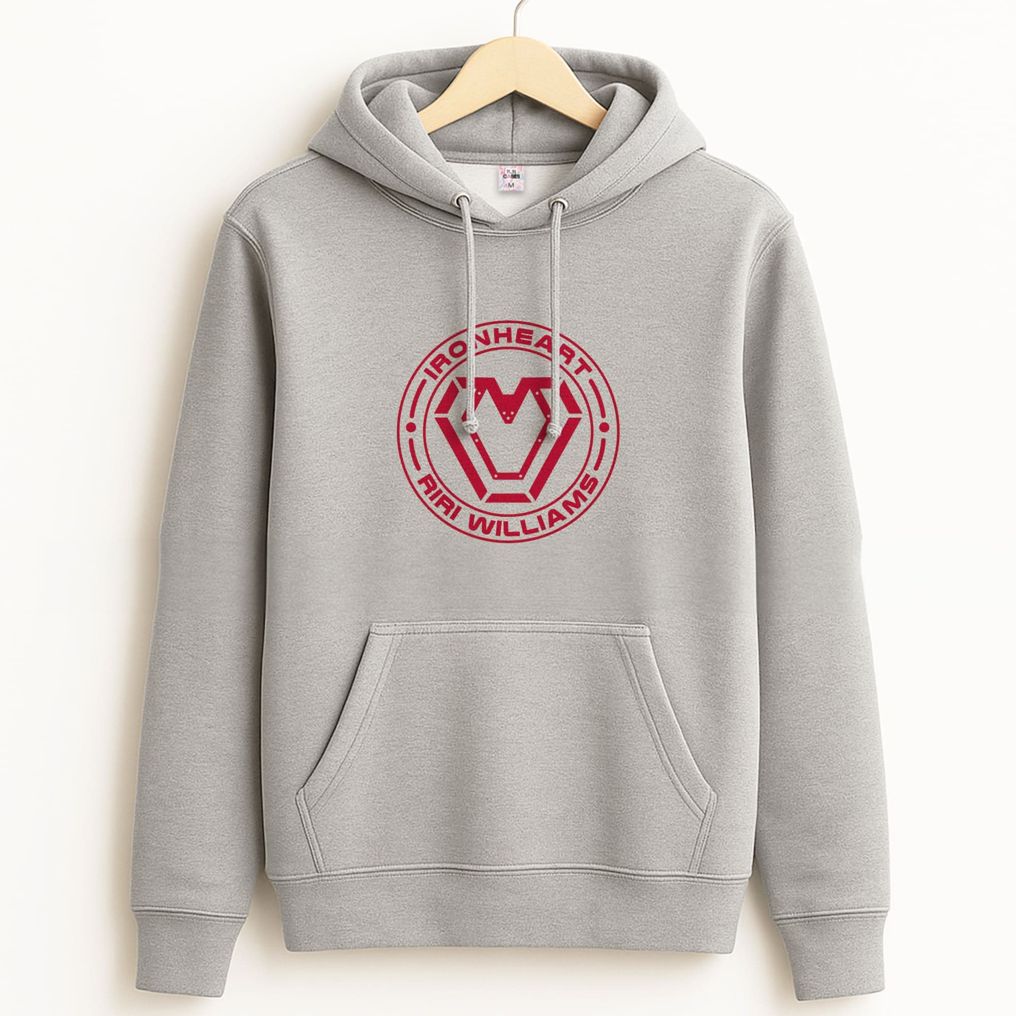 Metal Heart Riri Unisex Grey Hoodie