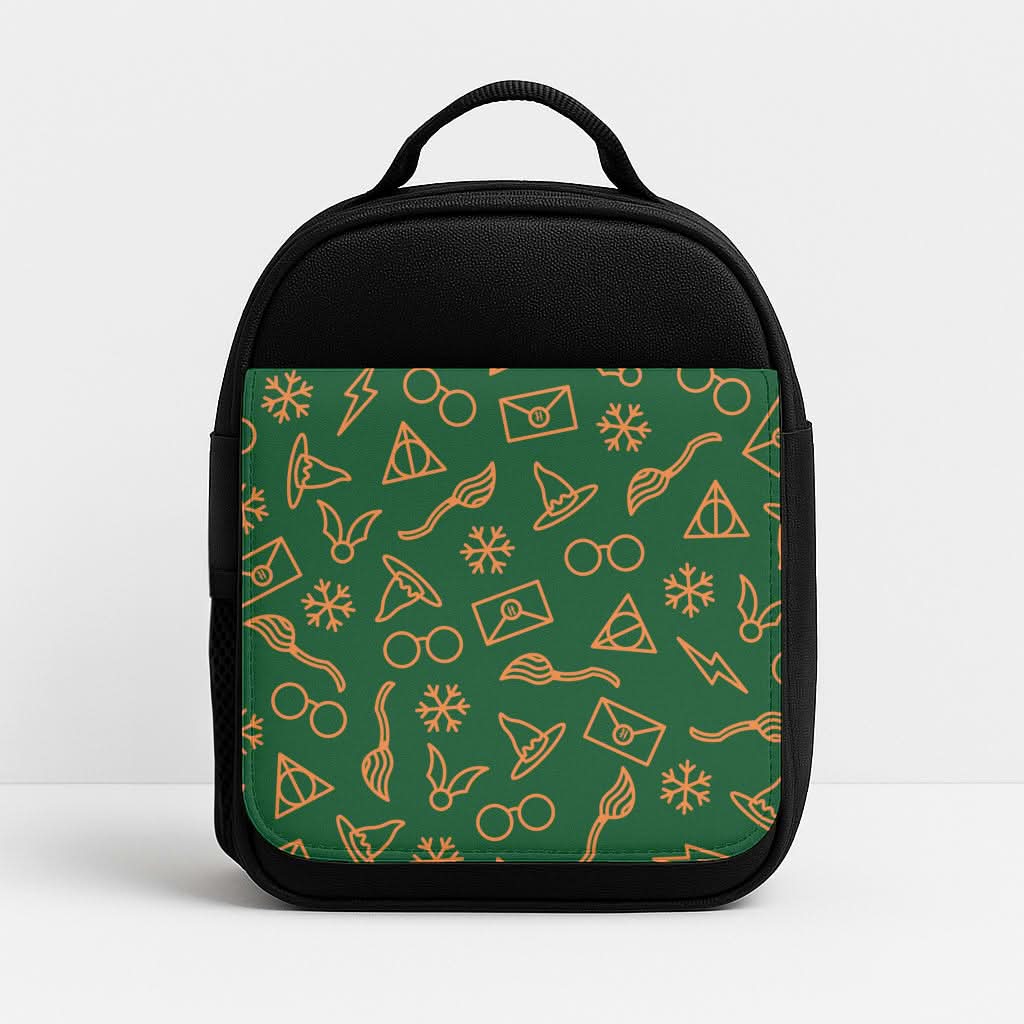 Christmas Wizard Icons Pattern Lunchbox