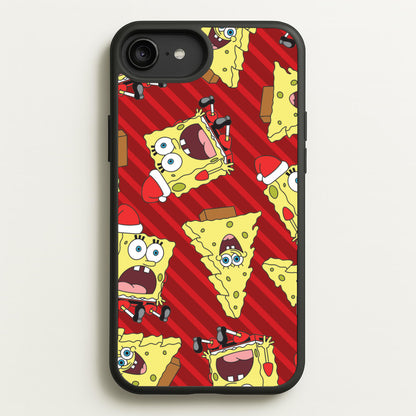 Christmas Cartoon Sponge Stripes Pattern iPhone 6 Plus / 7 Plus / 8 Plus Case