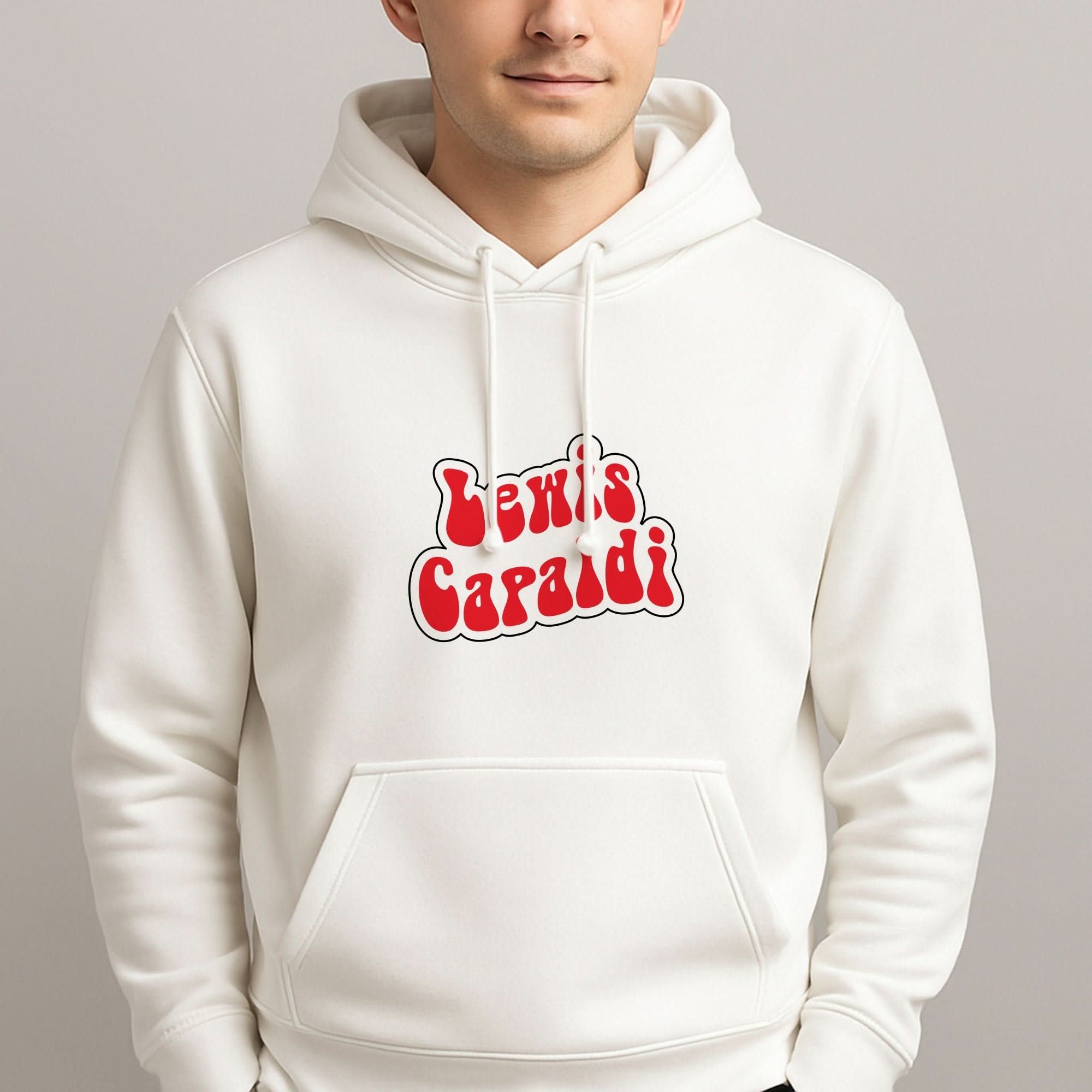 Red Name Mens Hoodie