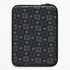 Card Suits Pattern Black Laptop Sleeve