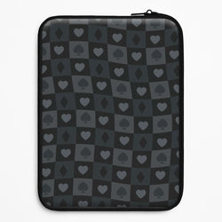 Card Suits Pattern Black Universal Laptop Sleeve