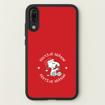 Cartoon Beagle Festive Season Huawei P20 Case