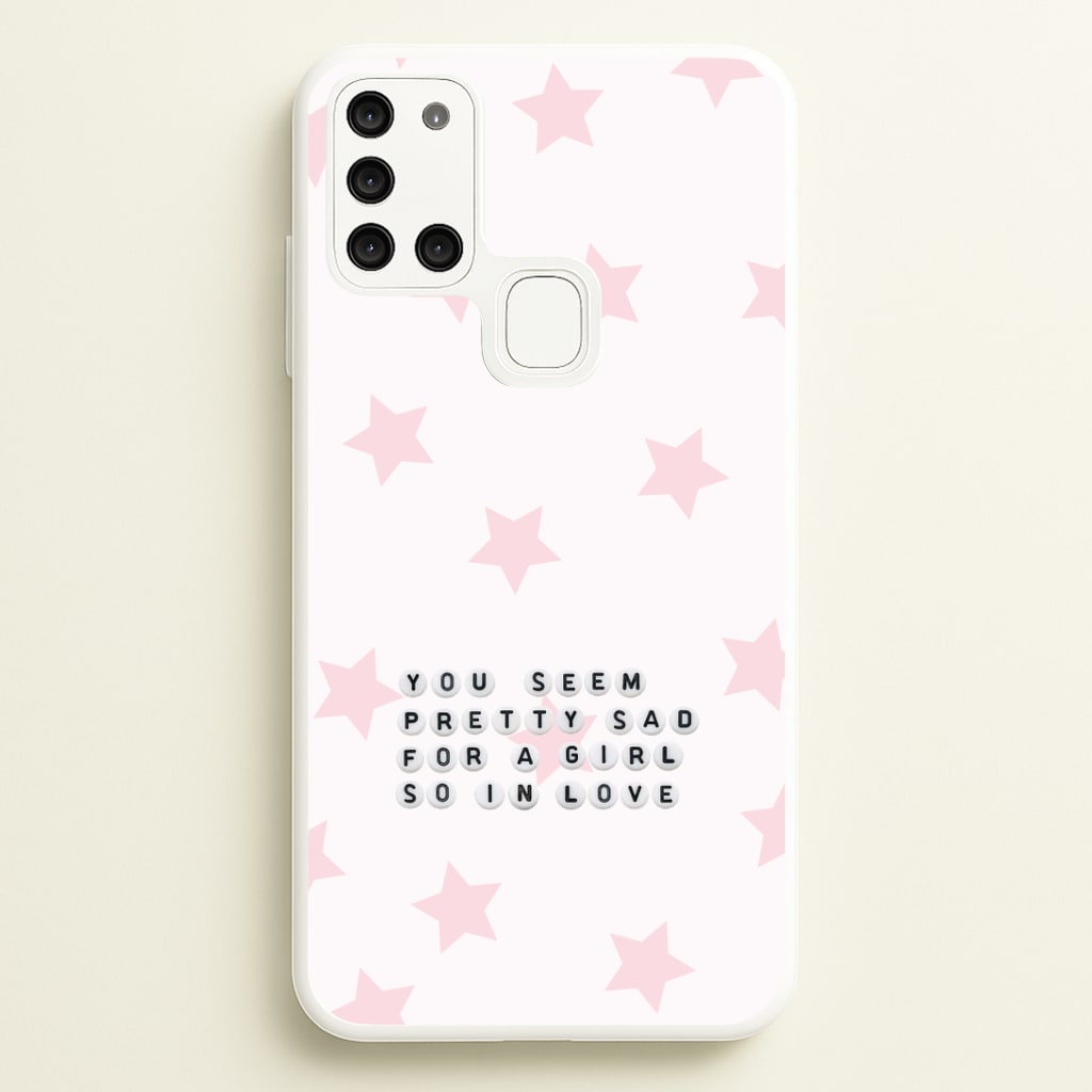 Pretty Sad Letter Beads Galaxy A21s Case