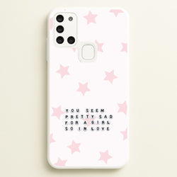 Pretty Sad Letter Beads Galaxy A21s Case