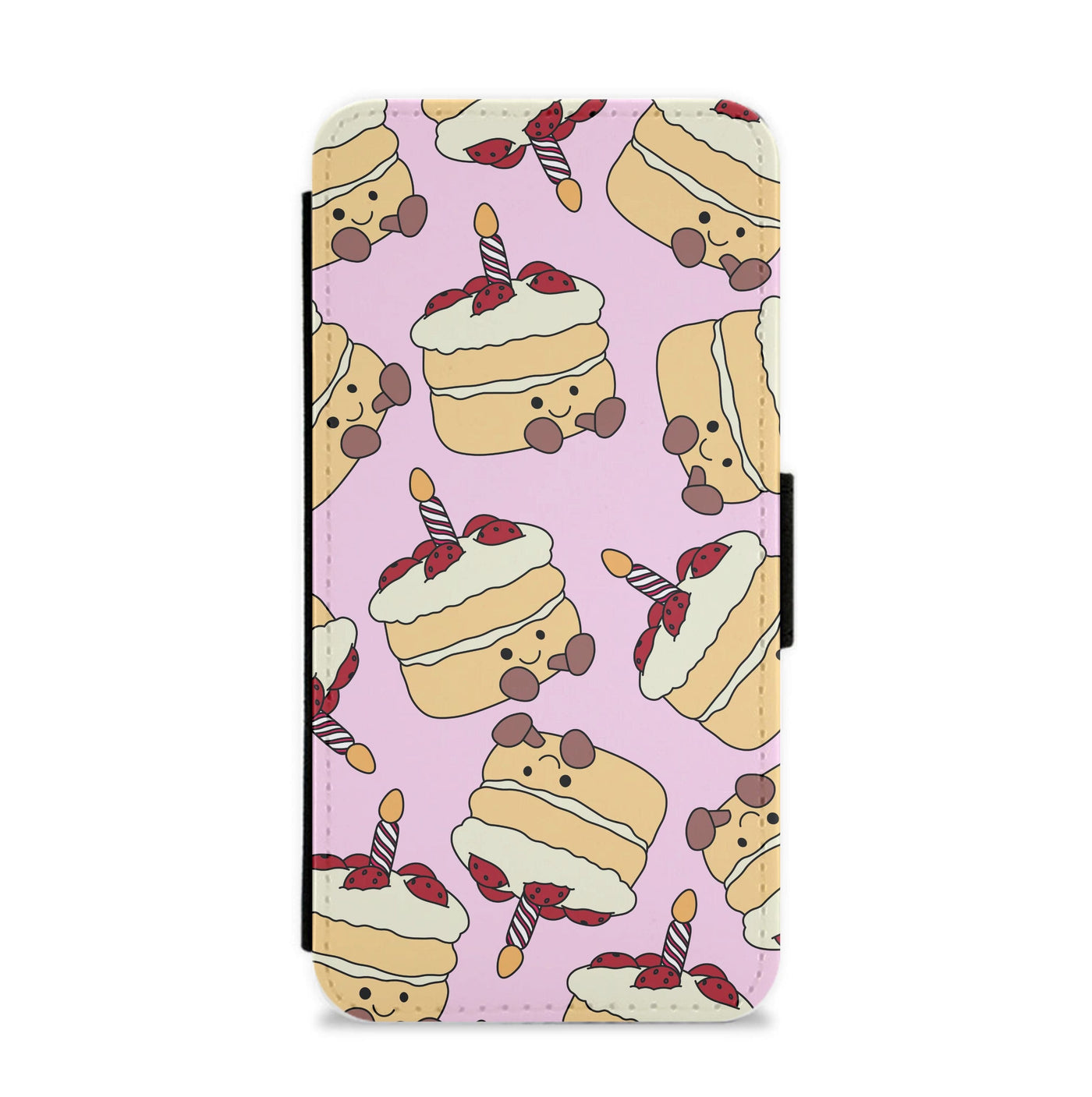 Cake Pattern - Plushy Flip / Wallet Phone Case